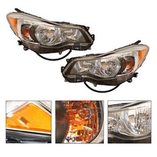 Pair Headlight Halogen Headlamp Assembly Lhrh For Subaru Crosstrek 2016-2017