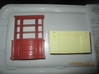 Vtg MARX Dollhouse Plastic Furniture 1960s 2 pc Hutch & Kitchen sink — photo 2