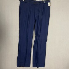 Vintage Sears Sportswear Men's Belted Navy Pleated Pants Size 36x30 NWT