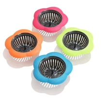 4-Pack 4.5" Sink Drain Strainers – Durable Plastic Food Catcher for Kitchen Use