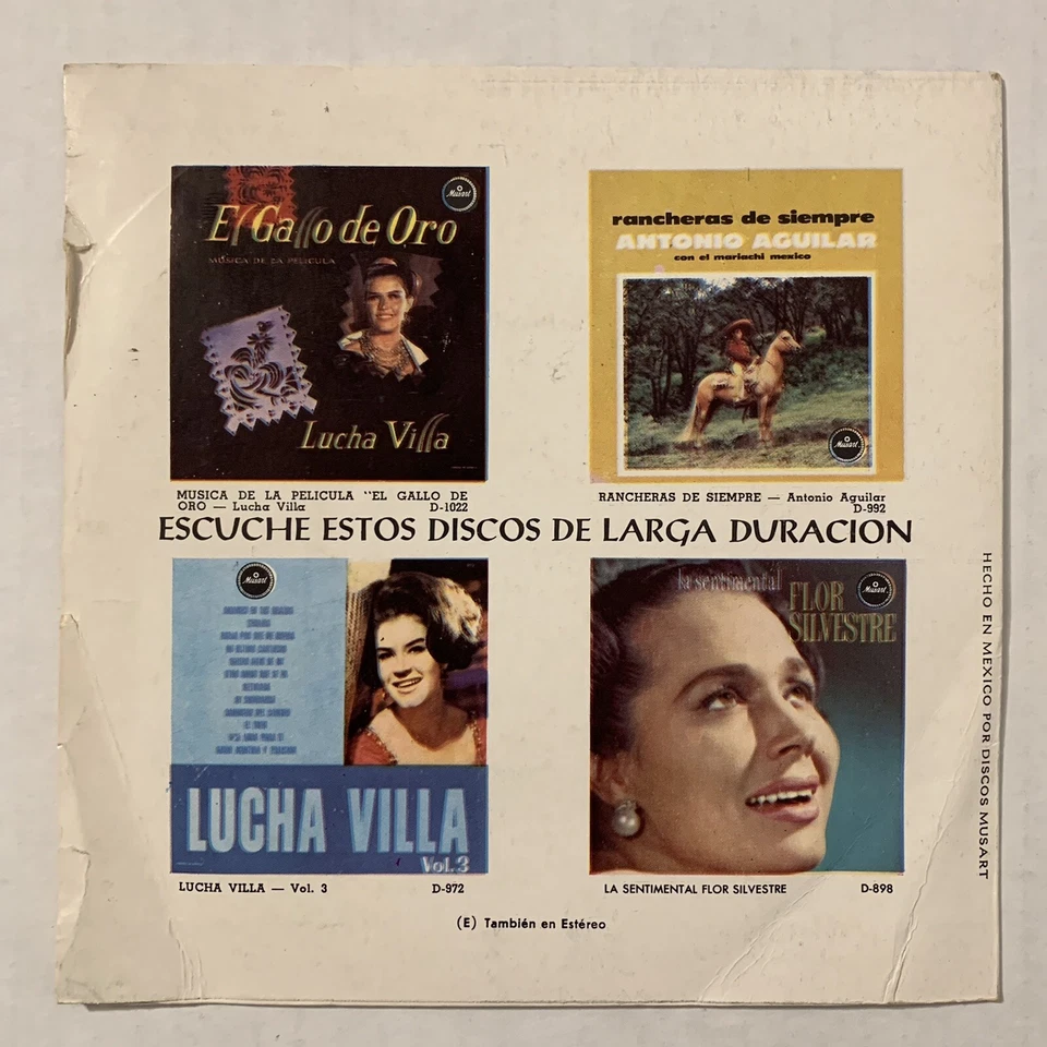 Flor Silvestre EP Vinyl Record 45 7 Inch Desolacion Mariachi Mexico Pepe Villa - Image 2 of 4