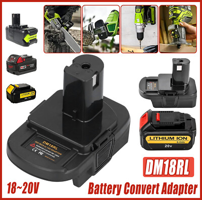 Battery Adapter For DEWALT Milwaukee M18 To RYOBI ONE+