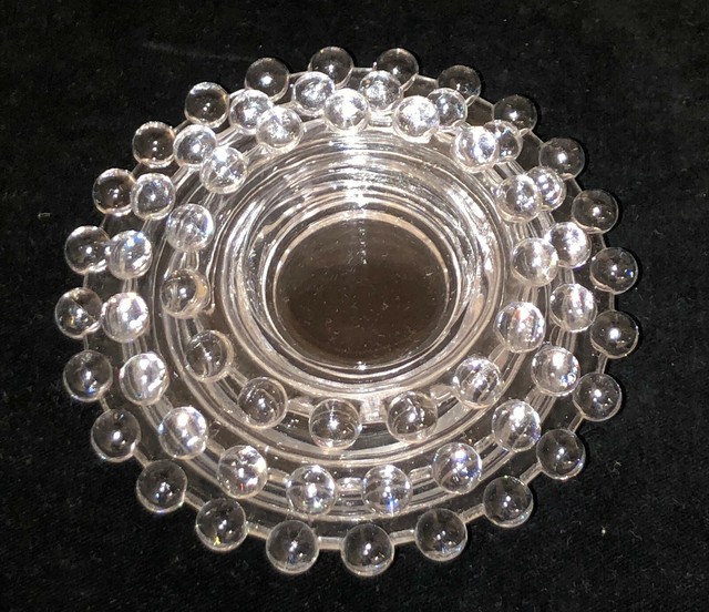 Vintage Imperial Candlewick Elegant Glass Round Large Ashtray Trinket