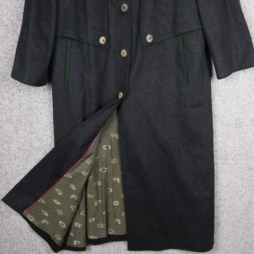 STEINBOCK WOMENS COAT HIMALAYA WOOL CASHMERE GRAY LONG 44 / 14 LODEN TRACHTEN - Picture 6 of 13
