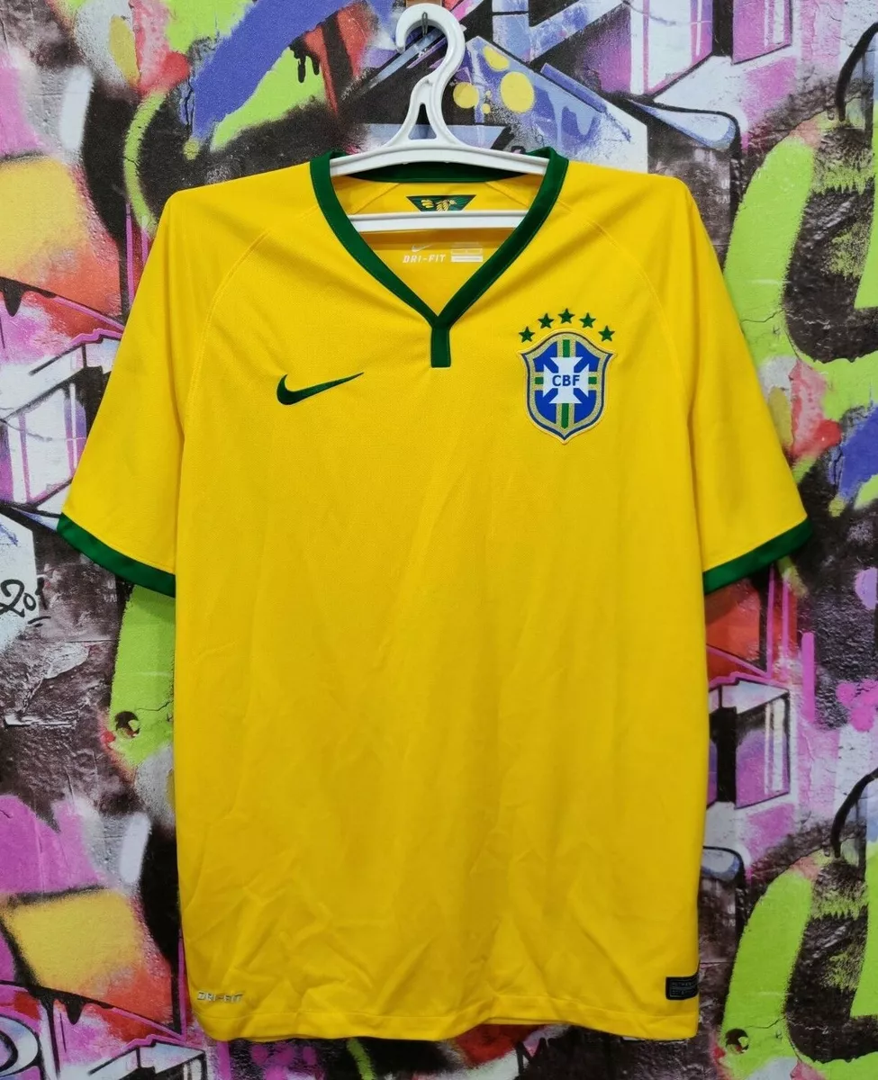 Brazil National Football Team 2014 Home Brasil Soccer Jersey Nike Mens size  L