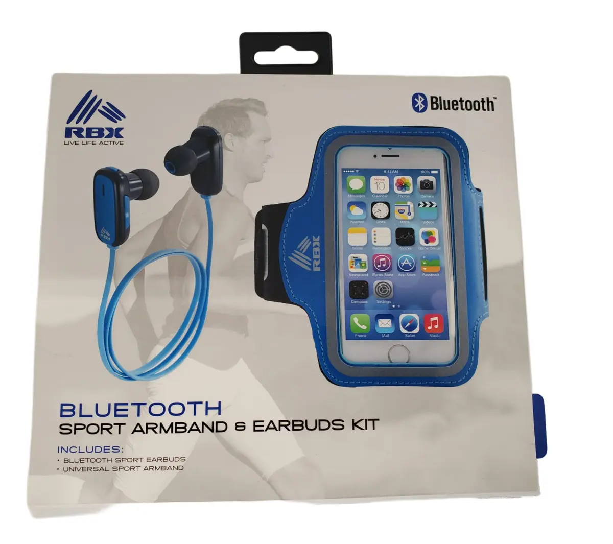 dedikation Omvendt dollar RBX Universal Bluetooth Sport Armband &amp; Earbuds Kit, Blue | eBay