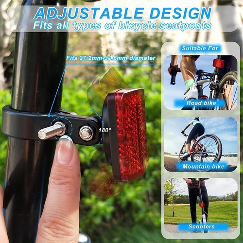 Reflektor rowerowy czerwony tylny rower szosowy MTB reflektor ze śrubokrętem - Zdjęcie 4 z 8