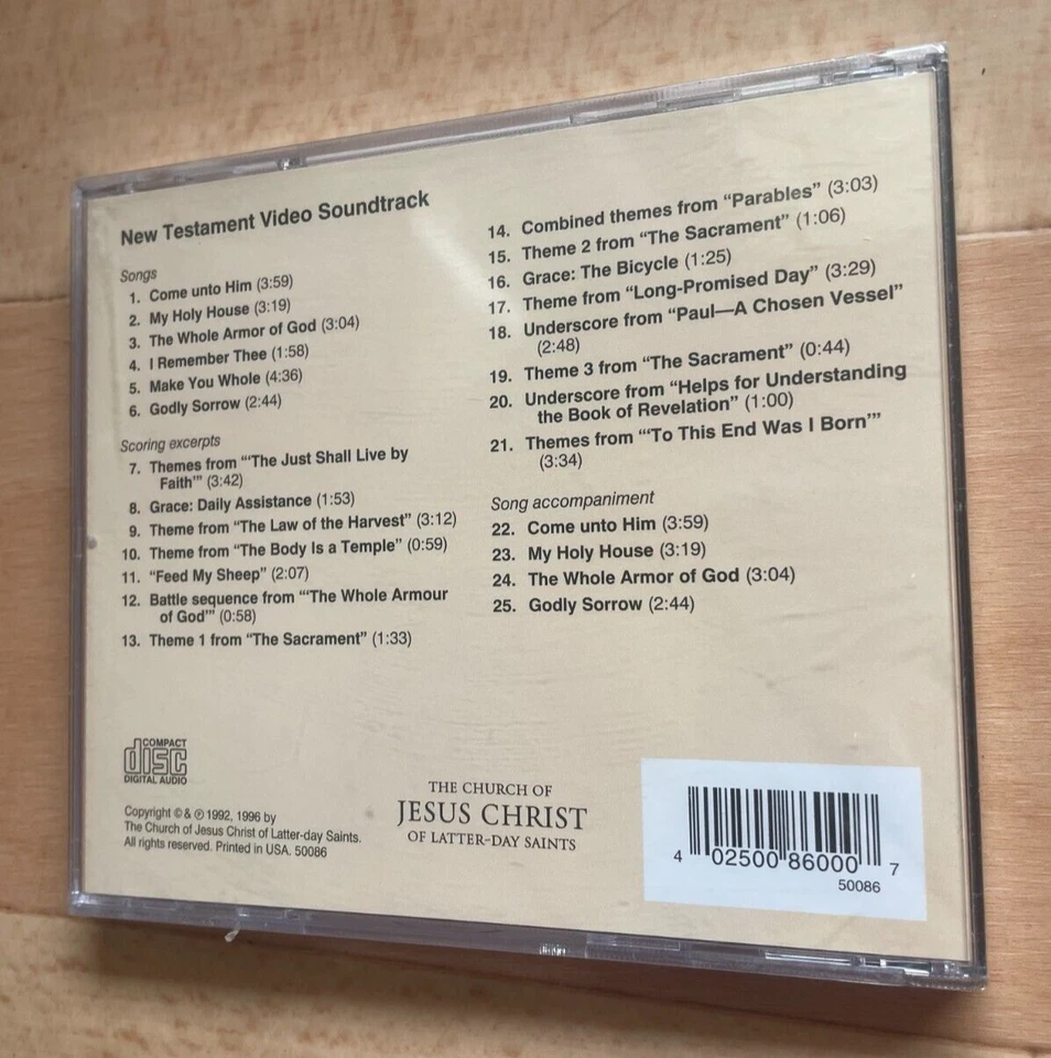 NEW SEALED CD - NEW  TESTAMENT VIDEO CD  SOUNDTRACK. CHURCH LATTER DAY SAINTS - Image 2 of 2