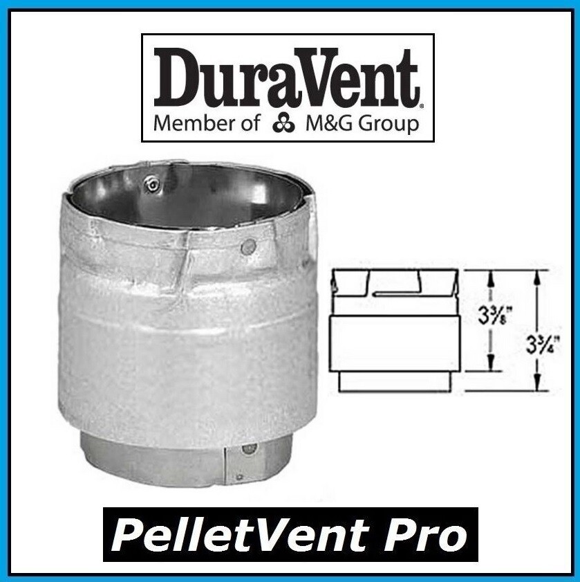 DURAVENT PELLETVENT PRO Pipe 3" Diameter Appliance Adapter #