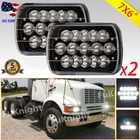 For International Harvester 4700 4800 4900 8100 7'x6" LED Headlights Hi-Lo Beam