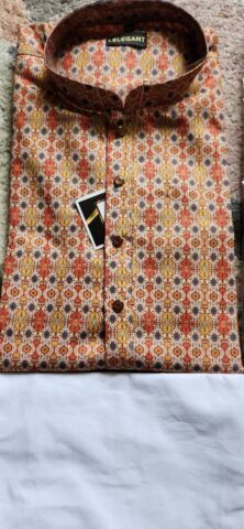 USA IElegant men cotton kurta pajama set , traditional Indian kurta churidar - Picture 17 of 21