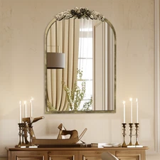 Arched Antique Mirror Arch Vintage Mirror for Wall Metal Framed Baroque Mirrors