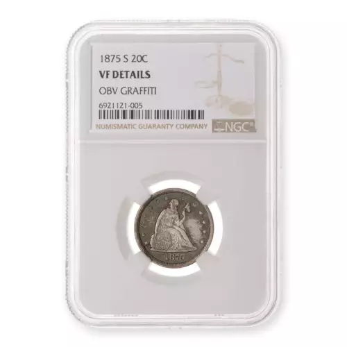 US 20 Cent 1875S NGC VF-20