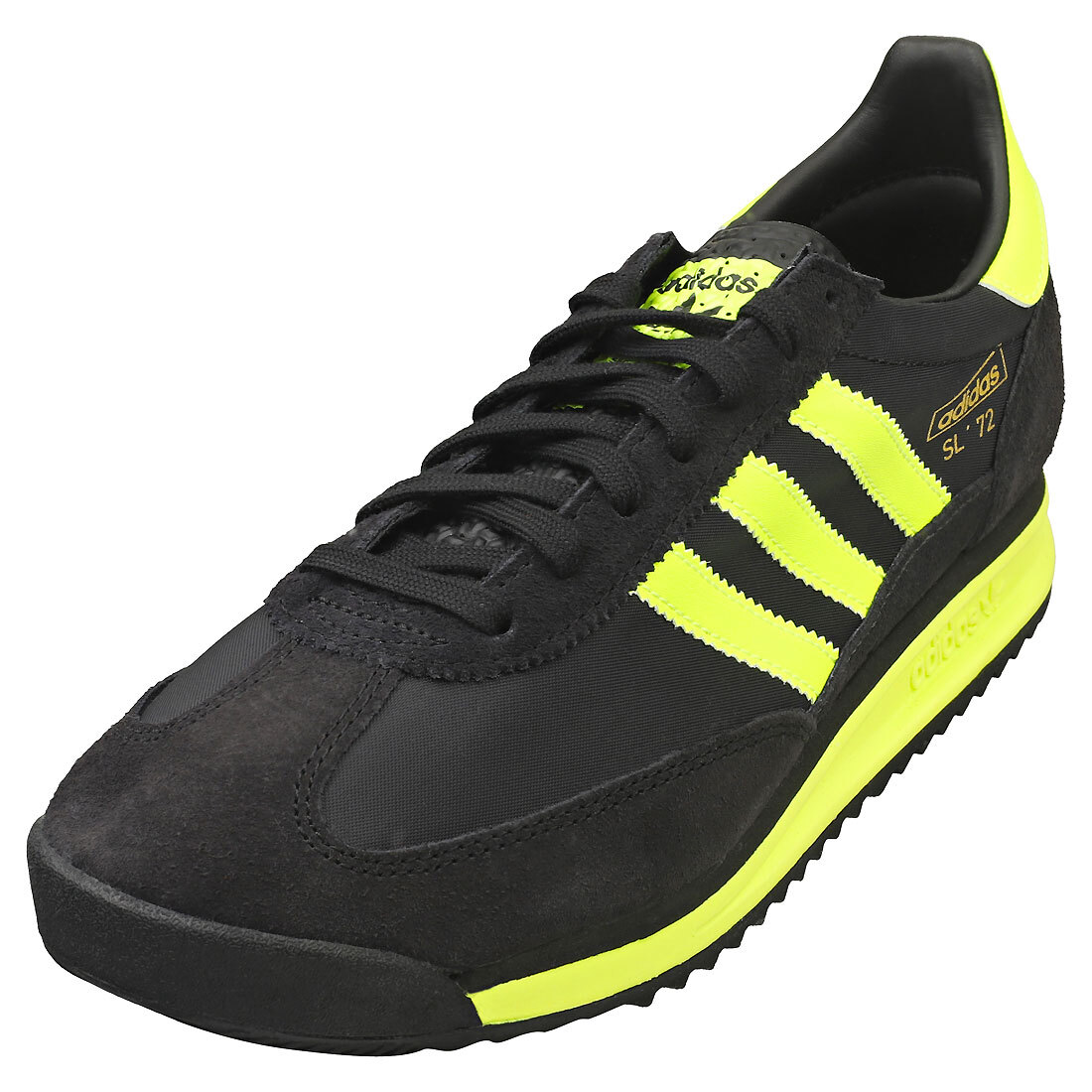 adidas SL72RS黒/イエロー27cm美品 adidas Sl 72 Rs Mens Fashion Sneakers in Black Yellow - 8.5