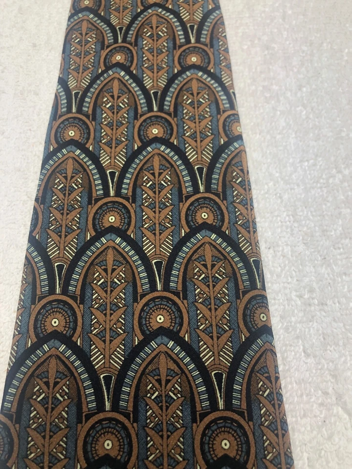 MUSEO METROPOLITANO CORBATA HOMBRE MARRÓN GRIS NEGRO 4 X 57 Foto 3 de 4