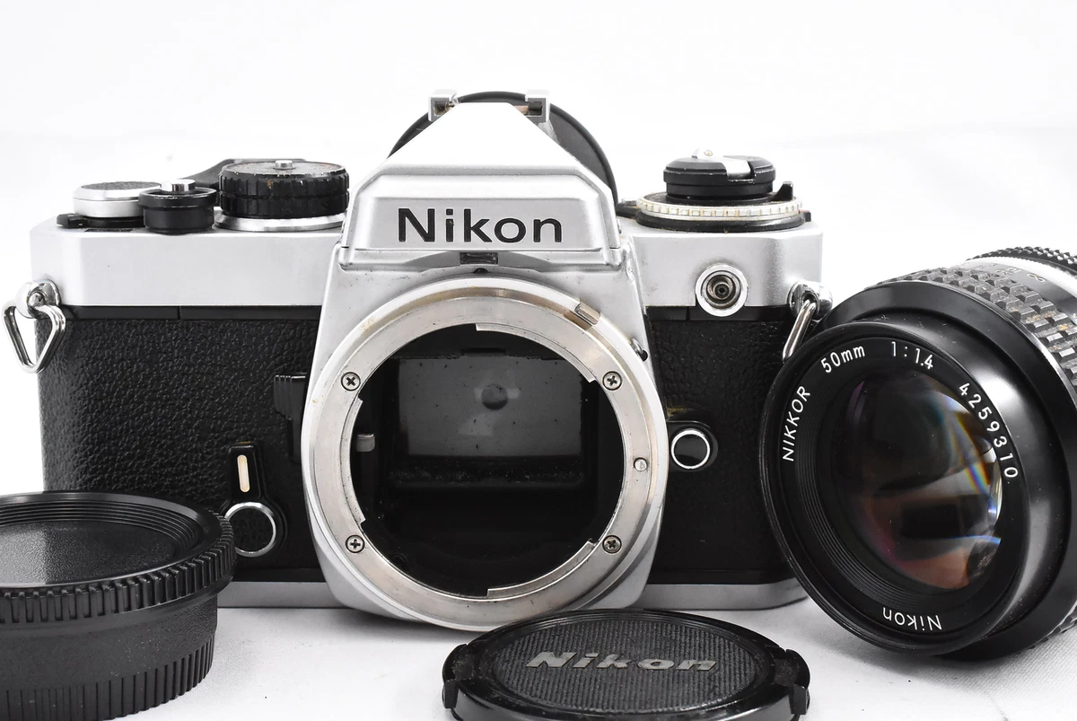 Nikon FE Silver Film Camera + Nikon Ai NIKKOR 50mm F/1.4 from Japan (t1789)