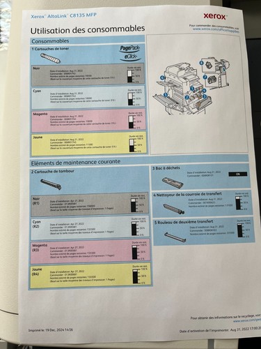 Xerox AltaLink C8135 Multifonction Couleur Pro Parfait État Photocopieur - Photo 23/23