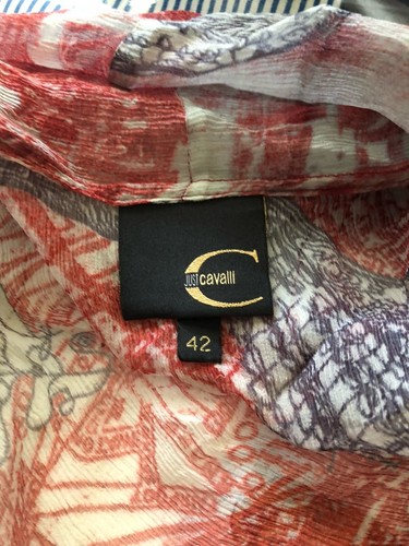 Just Cavalli Ladies Print Silk Shirt Size 42 - Picture 15 of 15