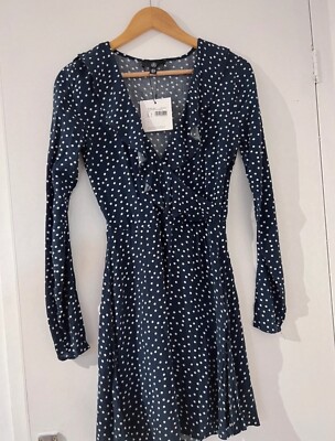 Missguided Polka Dot Dress Size UK