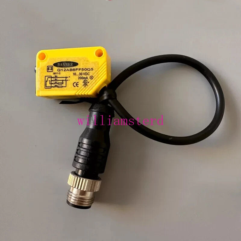 For BANNER Q12AB6FF50Q5 Photoelectric Sensor Switch 10-30VDC 200mA 4-Pins - Image 2 of 3