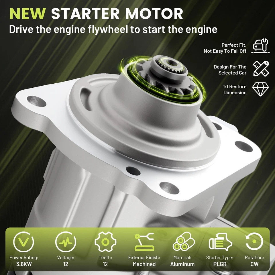 Starter Motor For 1994-2001 Ford F-250 F-350 F-450 F-550 Super Duty E-350 F-59 Foto 3 de 4