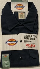 Mens Dickies Work Shirt Short Sleeve Original Fit Flex Shop Shirt Sz XL Blk NWT
