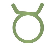 Rotor Clip Hose Clamp 1/4" Single Wire Zinc Green (50 Pieces)