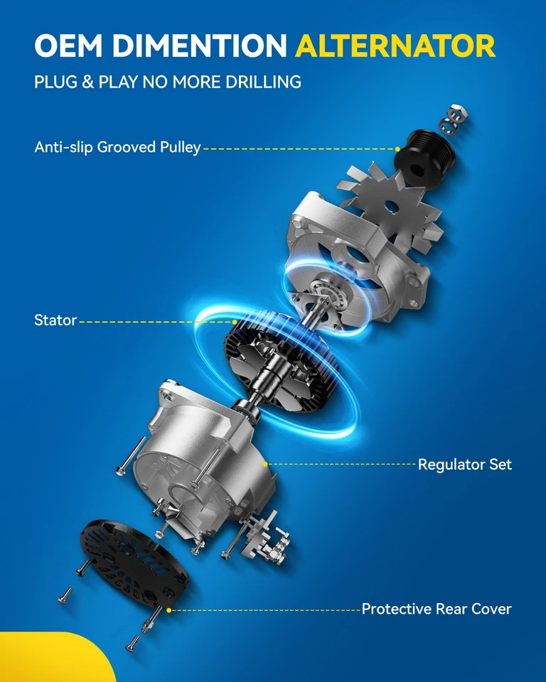 PHILTOP Alternator Fits 2015-2016 GMC Canyon Chevy Colorado 2010-2011 Camaro - Image 4 of 4