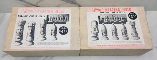 Duncan Ceramic Slip Casting Mold *Full Chess Set* DM 167 & 168 From 1965