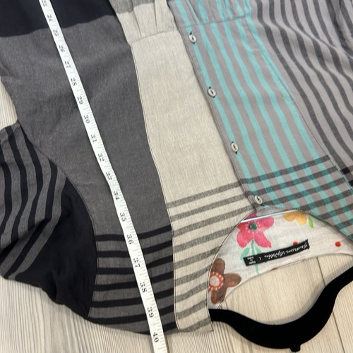 Vestido Gudrun Sjoden Grande Algodón Orgánico Azul Estampado Rayas Forrado Bolsillos - Imagen 14 de 14