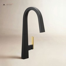 Moen S75005BL Nio One-Handle High Arc Pulldown Kitchen Faucet Matte Black