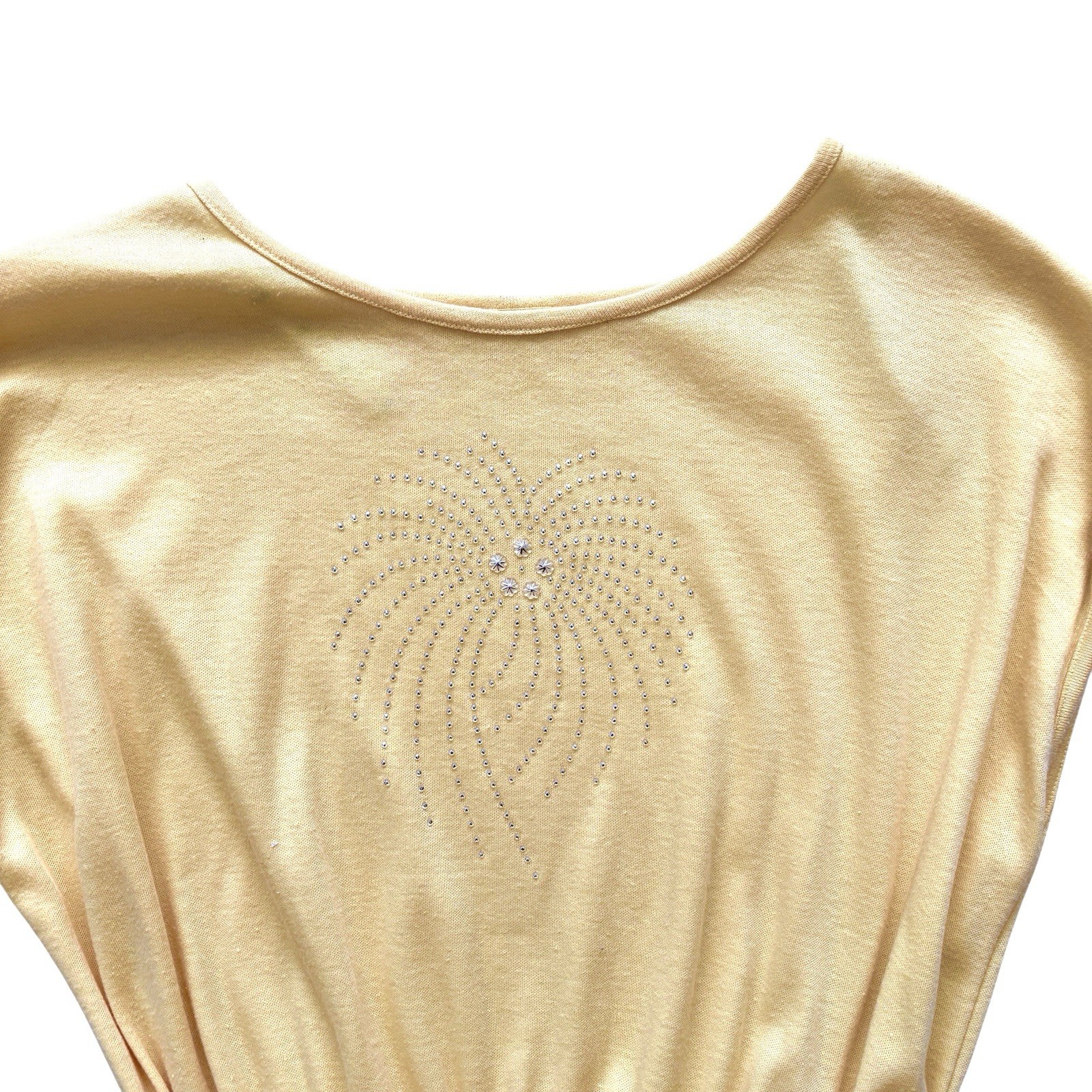 Vintage Dress 80s Pale Lemon Yellow Summer Retro Boho 12 image 3