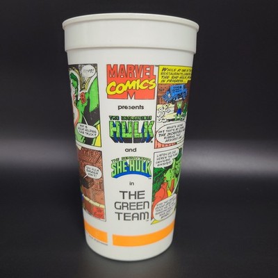 Vintage Marvel Comics Hardee's The Incredible Hulk She-Hulk Plastic Cup