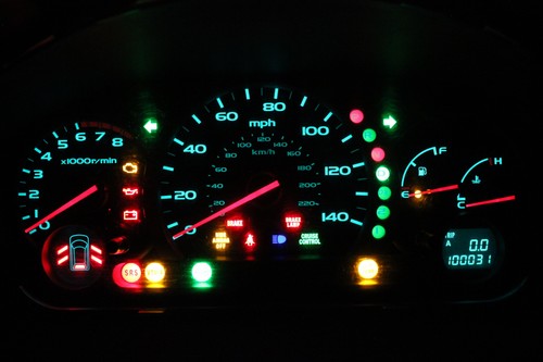 03-05 PILOT A/T INSTRUMENT CLUSTER SPEEDOMETER GAUGES 78100 S9V A120 TESTED - Picture 7 of 12