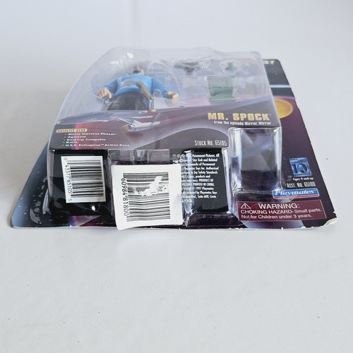 Playmates Star Trek Warp Factor Series 3 Mr Spock 4.75" Figure 1997 New Boxed - Picture 3 of 5