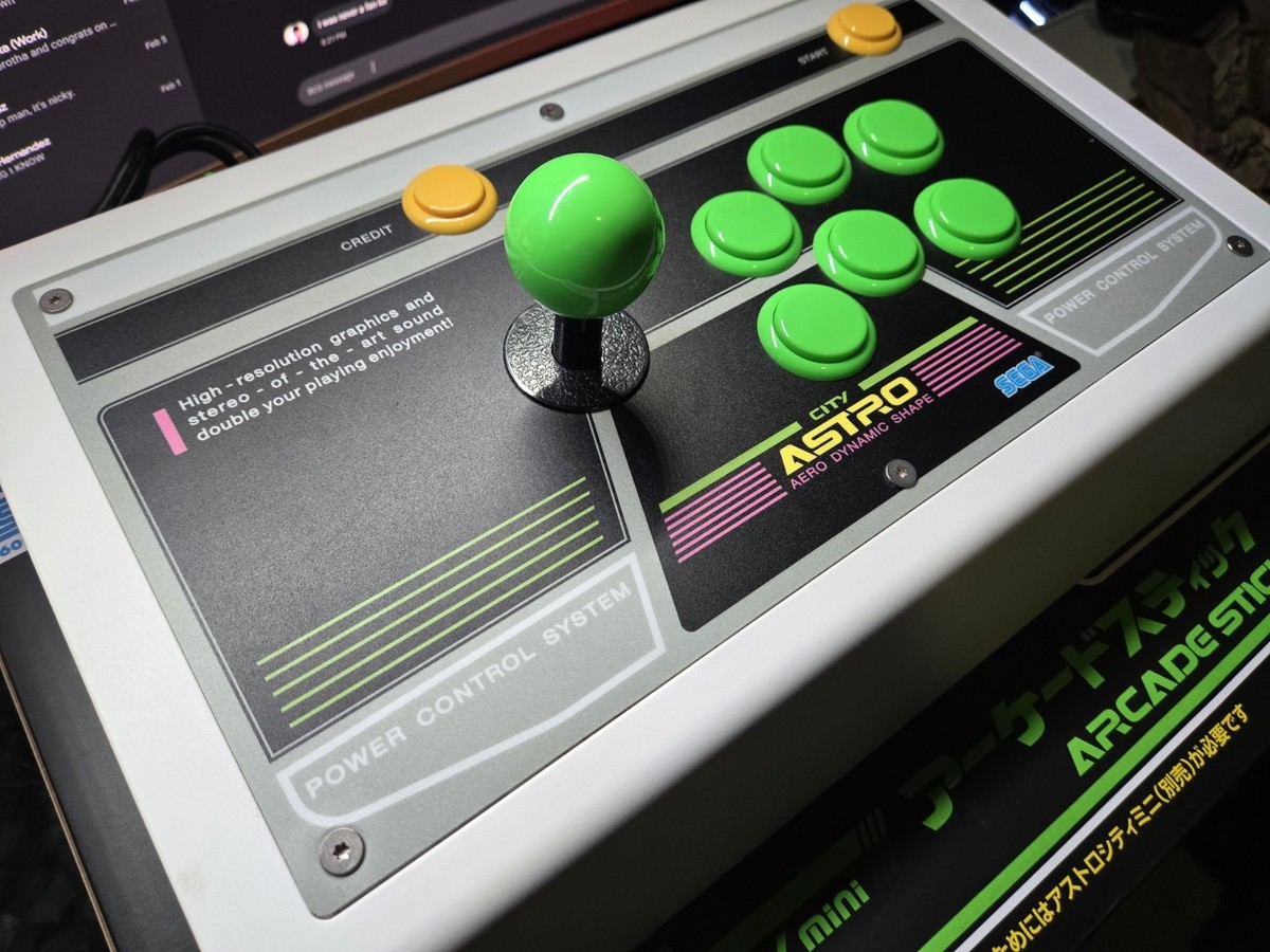 Sega Astro City Mini Arcade Stick Controller With Original Box US