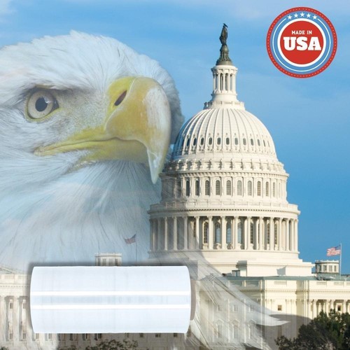 4 Rolls 30 Gauge Pre-Stretch Hand Stretch Wrap Biodegradable 15" x 1476' - Clear - Picture 5 of 5