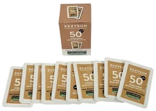 (10) Mineral Sunscreen SPF 50 Travel Size Packets Aloe Vera Vegan Golf Reef Safe