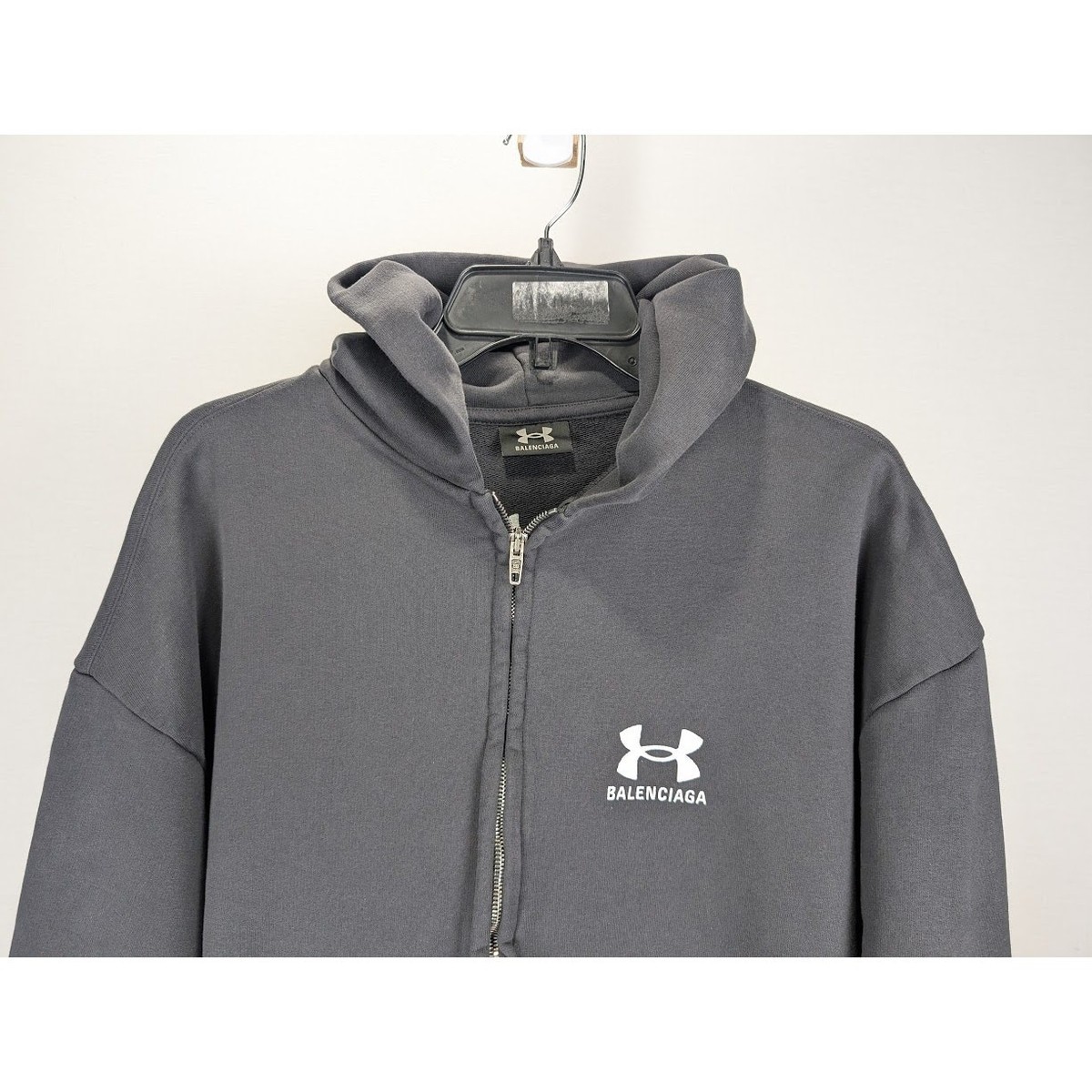 Balenciaga x Under Armour Hoodie Molleton Arch in Washed Black