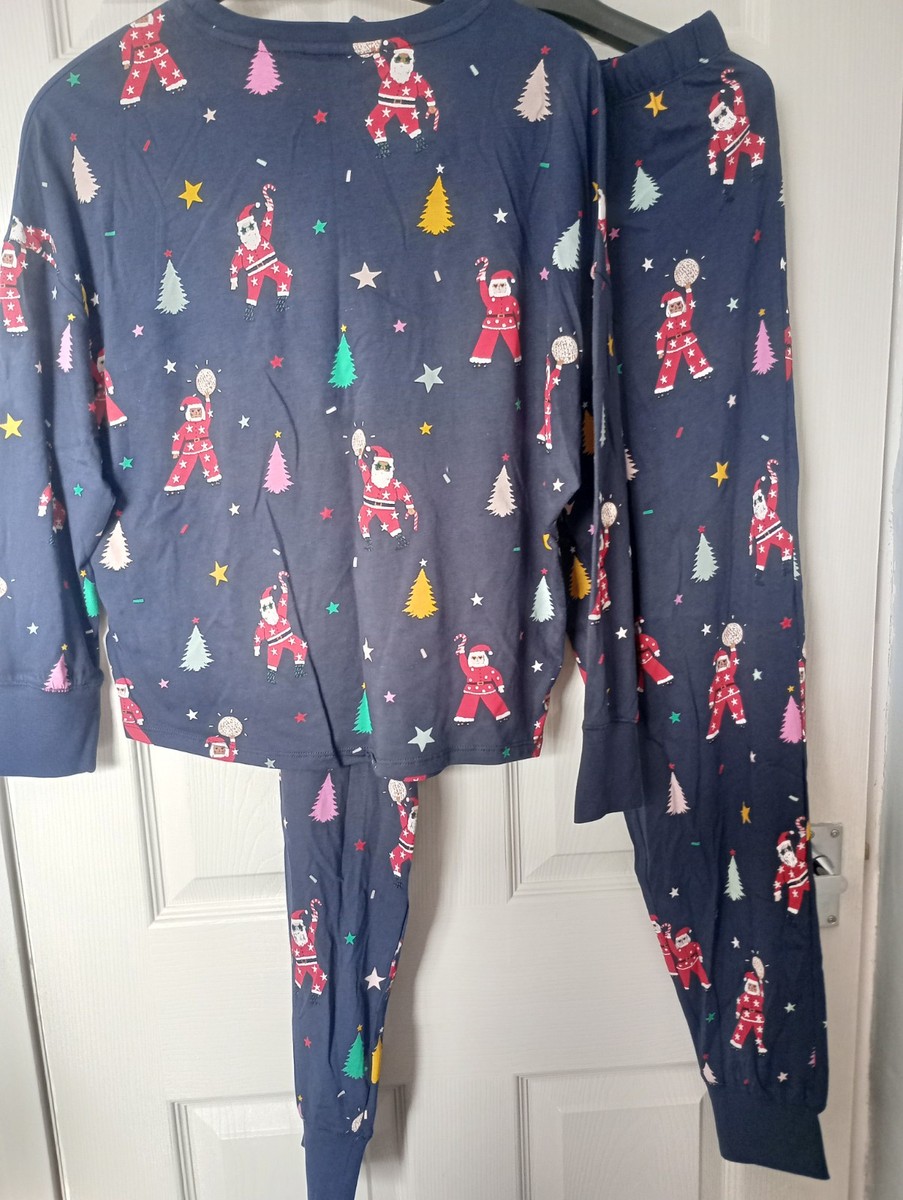 Pjs Marks Christmas Pyjamas BNWT Marks Spencer Ladies Disco Santa