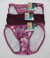 NWT set/3 VANITY FAIR ILLUMINATION STRING BIKINI 18108 NATIVE LILLY STATUS PLUM