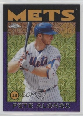 2021 Topps Silver Pack 1986 Chrome Baseball Purple 43/75 Pete Alonso 0o5t