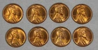 Lot of (8 coins) 1942‑D Lincoln Wheat Cent Penny Uncirculated UNC 1c