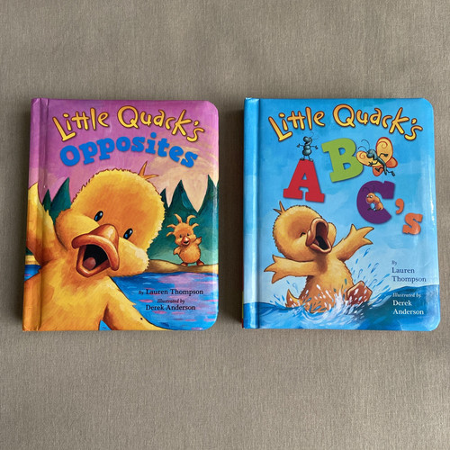 Little Quack's ABC's & Opposites Lot (x2 Picture Board Book Set) Pre-K Toddler + - Picture 1 of 12