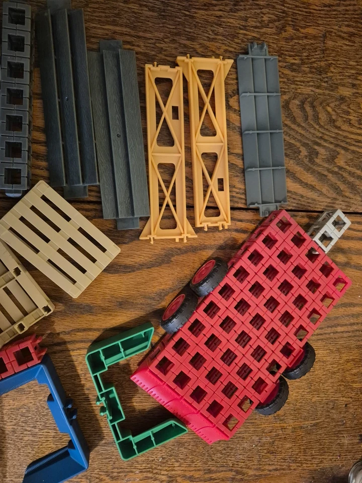 ENORME Lote 2 libras de Bloques de Ruedas ROKENBOK Todo Tipo de Cosas + Instrucciones Foto 2 de 4