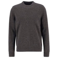 Image of Barbour Tainsbury Wool Crew Neck Jumper Dark Oak