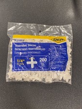 QEP 10005 Flexible Tile Spacers   1/4"   Pack of 200   BRAND NEW, SEALED