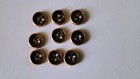 LOT of 9 Vintage Brass Heraldic Knight Shield 11mm Round Buttons Exellent EUC — photo 5