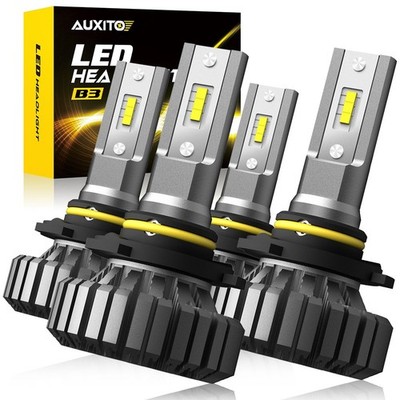 4X AUXITO 9005 9006 Headlight High Low Beam LED Fog Bulb 6500K White CANBUS B3 D
