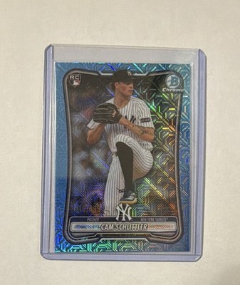 Topps 2026 Bowman Chrome Cam Schlittler Yankees Sky Blue Mojo RC /499